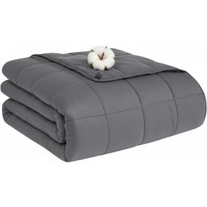 Smart Queen Weighted Blanket for Adults (5 lbs, 41"x 60", Throw Size), Soft Heavy Throw Blanket for Napping, Bed & Fall Season, Machine Washable, Soft Cotton