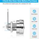 RV Cabinet Combination Lock2PCS, Metal Keyless Cam Lock for 1/2" Thick Door, 3-Digit Password Cylinder Lock for RV Interior Cabinets & Storage Compartments Silver