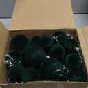 40 Pcs Dark Green Velvet Christmas Balls Flocked Christmas Tree Hanging Ornaments Neutral Shatterproof Plastic Velvet Ball for Xmas Tree Decor