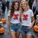 Halloween Ghost Shirts: Magic Kingdom Shirt Women Funny Magic Castle T Shirt Spooky Season Halloween Short Sleeve TeesX-Large,White1 (XL)