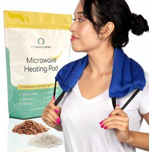Microwavable Heating Pads for Lower Back, Neck, and Shoulder Pain Relief - Moist Microwave Heating Pad for Muscles and Joints - Microwave Hot Pack Heat Pad for Cramps (Multi Blue, 1)