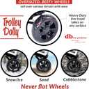 dbest products Trolley Dolly Black Foldable Shopping cart for Groceries with Wheels and Removable Bag and Rolling Personal Handtruck Standard