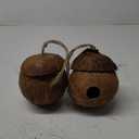 KATUMO Hummingbird Houses, Natural Coconut Bird Houses for Outside Hanging Hummingbird Swinging Nest, 2Pcs