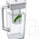 DA97-21261E Water Pitcher Compatible with Samsung RF29A9671SR, RF29A9071SR, RF23A9671SR, etc. Series Refrigerator Water Pitcher Assembly, No Leak, Includes 2 Extra Sealing Rings 