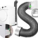 MOPHA 8FT Dryer Vent Hose for Tight Space, Indoor Dryer Hose Vent Kit with 6-Layer Duct Hose, 90 Degree Dryer Vent Elbow with Rubber Seal Connectors,Heat Resistant Dryer Exhaust Pipe,Easy Installation
