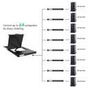 MT-VIKI KVM Rack Console w/19'' LCD Monitor, 8 Port VGA KVM Switch with Keyboard Touchpad Monitor, Fit for 1U 19'' Rack, OSD/Hotkey/Button 【with 8 KVM Cable】