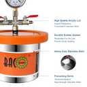 BACOENG Universal Vacuum Chamber Series: 2 Quart Stainless Steel Vacuum Chamber Kit, Vacuum Degassing Chamber for Resin, Silicone and Epoxies