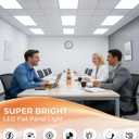 2x4 LED Flat Panel Light 2 Pack, Drop Ceiling Light for Office, Dimmable LED Ceiling Light, Selectable 30W/40W/50W/60W/72W, 3000K/3500K/4000K/5000K/6300K, ETL Listed, 2 Feet by 4 Feet