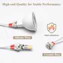 DiCUNO G4, GU5.3 Bi-Pin Ceramic Base Socket, MR16, MR11 Halogen Incandescent LED Bulb Holder Wire Connector (24pcs)