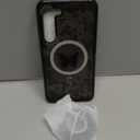 for Samsung Galaxy S23 Plus Case for Women - Girls Cute Design Compatible with Magsafe Magnetic Ring Holder Stand Black Butterfly Phone Covers Aesthetic Girly TPU Funda for S23 Plus