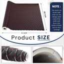 SmoothNovelty 1.1 Yards Diamond Quilted Vinyl Headliner Material 55 in Wide Faux Leather with Foam Backed 2" x 3" Diamonds Pattern Fabric for Car Furniture Upholstery(Black, Red Thread)