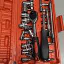 Egofine 46 Pieces 1/4 inch Drive Socket Ratchet Wrench Set, with Bit Socket Set Metric and Extension Bar for Auto Repairing and Household, with Storage Case