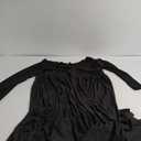 Saslax Maternity Off Shoulders Half Circle Gown for Baby Shower Photo Props Dress (XX-Large, N-black 11)