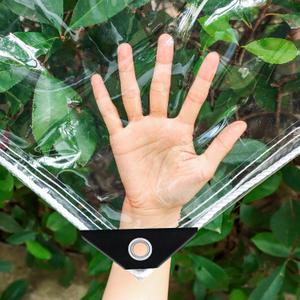 Clear Vinyl Tarp 6X8ft, Clear Tarps Heavy Duty Waterproof Tarp Cover with Grommets and Reinforced Edge, 14Mil Transparent Tarpaulin for Patio Enclosure, Outdoor Rainproof Canopy, Chicken Coops Cover (8x6ft)