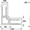 Prime-Line MP7723 Screen Frame Corner, 3/8 In. x 3/4 In., White Plastic (100 Pack)