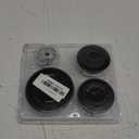 Black & Silver Gas Stove Burner Caps Set - High Performance Cooker Lids - 1 Large, 1 Small, 2 Middle