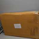 Amazon Basics Portable Foldable TV Tray Table with Storage Rack, Space-Saving Design, 15" x 19" x 26", Black, 4-Pack