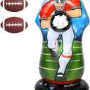 Inflatable Football Target Toss Game for Adults Fun Throwing Training Game with Mini Footballs Sports Pool Floats Water Games for Beach Indoor Outdoor Activities Yard Family Birthday Party Favor