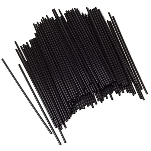 Chef Craft 5 Inch Coffee Stirrer Straws-Set of 450, Pack of 3, black
