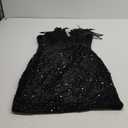 Nagfar Sparkly Sequins Sexy Dresses Prom Evening Gown Birthday Masquerade Cocktail Party Club Glitter Dress (Small, K Black)