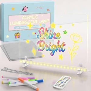 Led Drawing Board Gifts for Teenage Girls Christmas Birthday Gift - Light up Message Board with Stand Markers