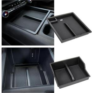 Front Center Console Organizer Compatible with 2024-2026 Chevy Silverado EV Work Truck (WT) Interior Accessories, Armrest Organizer Tray; Not fit The Silverado EV RST/LT