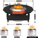 Fire Pit Surround Tabletop for Solo Stove Bonfire Ranger 2.0, with Coated Steel and UV-Resistant Outdoor Fabric, Adjustable Tabletop for Solo Stove Bonfire Accessories, Thick Metal,  M for Bonfire Ranger 2.0