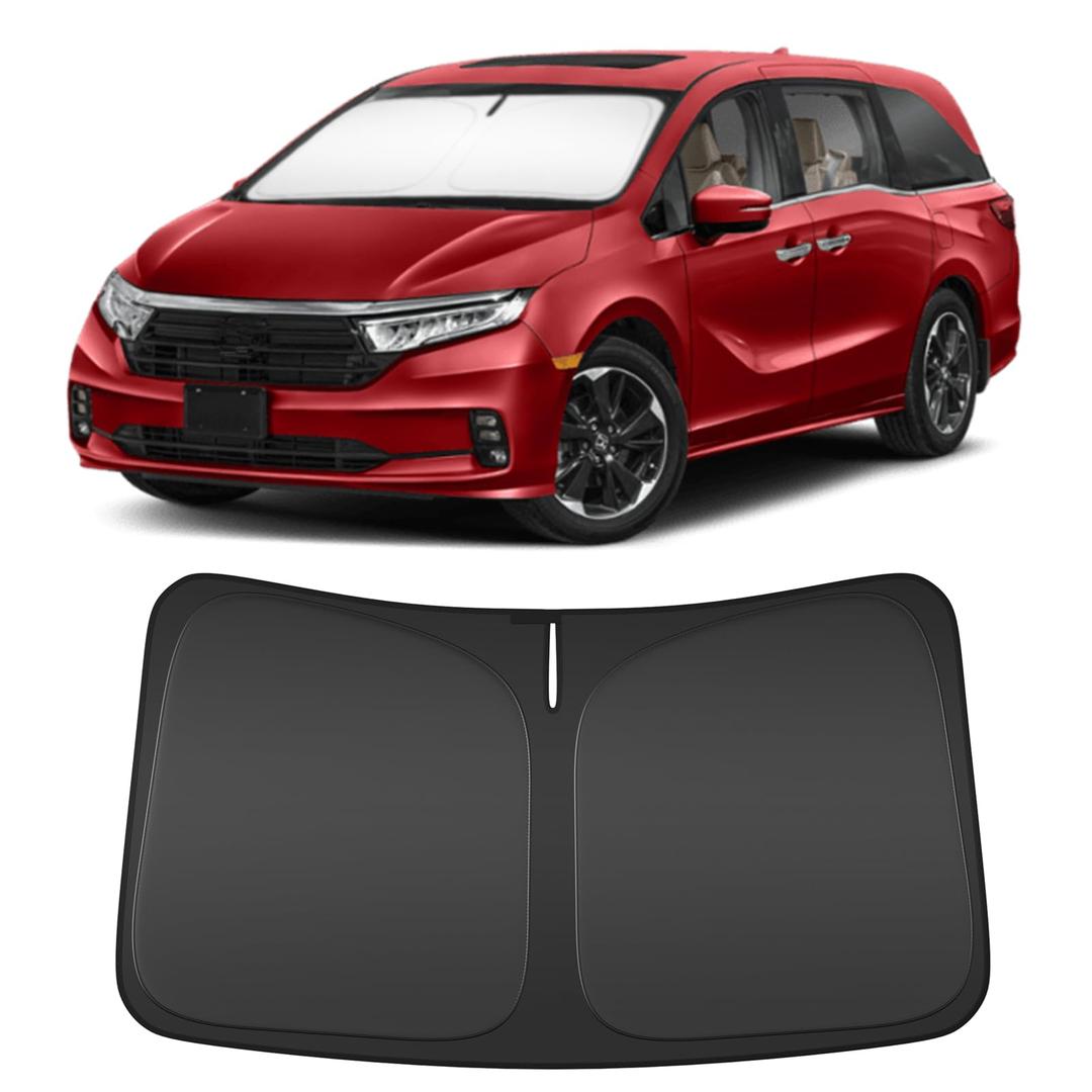 Windshield Sun Shade for Hond-a Odyssey 2018-2025, EX-L LX EX Touring Elite Minivan Custom Fit Foldable Front Window Sunshade Sun Visor Protector, Block UV Rays Keep Your Car Cooler