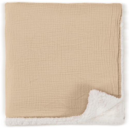 Soft Muslin Cotton Baby Blanket - Breathable and Lightweight Blanket Keeps Your Newborn Baby Girl Or Boy Cozy and Warm - Perfectly Sized for Any Stroller or Car Seat