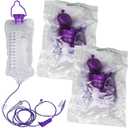 VWJ Enteral Delivery Gravity Bag Set, 1200ML Gravity Feeding Bag, Disposable Enteral Nutrition Bag, Large Bore - Health Care Aids