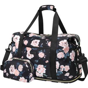 Expandable Travel Duffle Bags Weekender Overnight Bags for Women Men Hospital Bag for Women Labor Delivery with Toiletry Bag Waterproof
