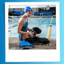 Power Swim Paddles for Lap Swimming - Adjustable Straps - Lap Swimming Gears - Hand Paddles for Adults & Kids