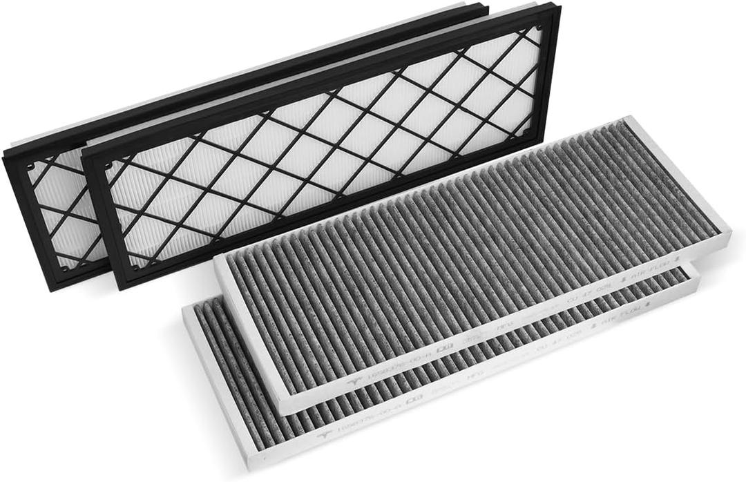 4-Pack HEPA Cabin Air Filter Fits for Tesla Model Y 2026 2025 2024 2023 2022 2021 2020 Activated Carbon Cabin Air Intake Filter Replacement Model Y Car Accessories