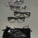 Reading Glasses for Men 4-Pack Stylish Computer Readers with Spring Hinges, Anti Glare/Eye Strain Filter UV Ray Blue Light Blocking Two-Tone Reader Eyeglasses,+3.25 Magnification Strength