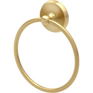 Gatco 5053 Designer II Towel Ring, Brushed Brass/Wall Mounted 6.50" Hand, Face Towel Ring for Bathroom