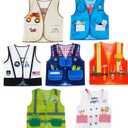 Tigerdoe Dress Up Vest - 7 Pc - Pretend Play School Set - Career Costumes - Role Play Costume - Occupation Costume