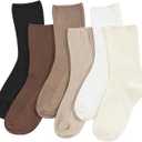 Womens Crew Socks Size 7-9 Cotton Cute Long Fall Workout Casual Socks 9 Pack