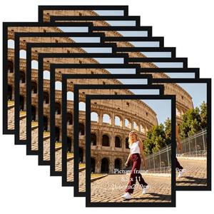 Giftgarden 8.5x11 Picture Frame Black Set of 16, Lightweight 8.5 by 11 Certificate Frames for Award Diploma Document Office Wall or Tabletop Display