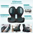 Ergonomic Seat Cushion,Office Chair Cushion with Lumbar Support Pillow,Car Orthopedic Seat Cushions,Designed for Sciatica,Tailbone,Back Pain Relief,for Office,Car,Truck,Home,Desk Chair