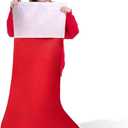 JOYIN 43" Jumbo Christmas Stockings, Soft Giant Xmas Decor, Personalized Red Christmas Felt Stockings for Kids Adults Family Xmas Party Decorations Gifts