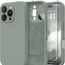 Magnetic for iPhone 16 Pro Max Case, Compatible with MagSafe, [Full Camera Protection][Screen Protector] Silicone Shockproof Protective Phone Case for iPhone 16 Pro Max 6.9", Calke Green