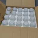 Jaisie.W 4 oz Glass Jars with Lids 20Pack, Empty Small Glass Jars with Lids 4 oz with Tags&Twine, Yogurt Jars/Pudding Jars for Jams, Jelly, Mousse (4fl.oz, Set of 20)