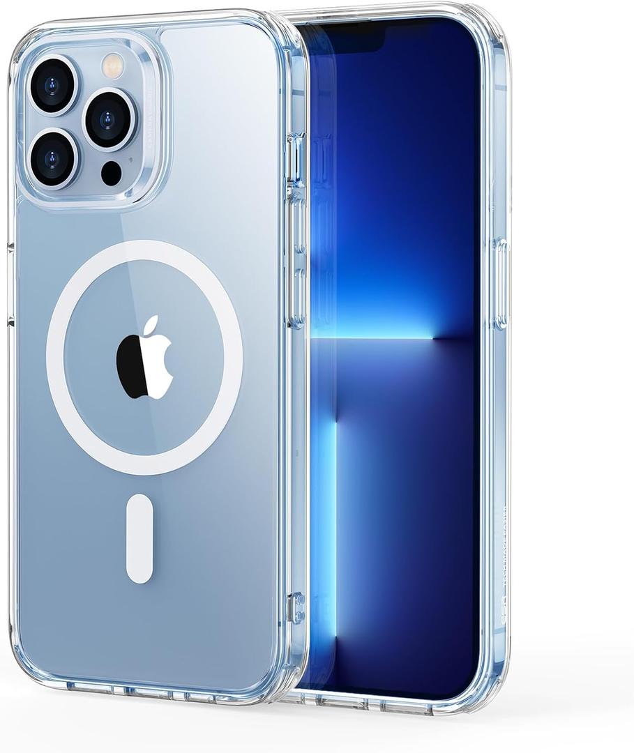 ESR for iPhone 13 Pro Max Case, Compatible with MagSafe, Shockproof Military-Grade Protection, Scratch-Resistant Back, Magnetic Phone Case for iPhone 13 Pro Max, Classic Hybrid Case, Clear