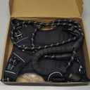 Heavy Duty Tactical Dog Harness for Large Dogs, No Pull Adjustable Pet Harness Reflective Service Training Easy Control Pet Vest Military K9 Working Dog Harnesses- Large, Black