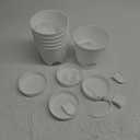 7/ 6.5/ 6/ 5.5/ 5/ 4 inch Self Watering Pots for Indoor Outdoor Plants, 6 Pack Plastic Flower Planters with Drainage Holes and Removable Saucers, Plant Pots with Wicking Rope, Modern Decor, White