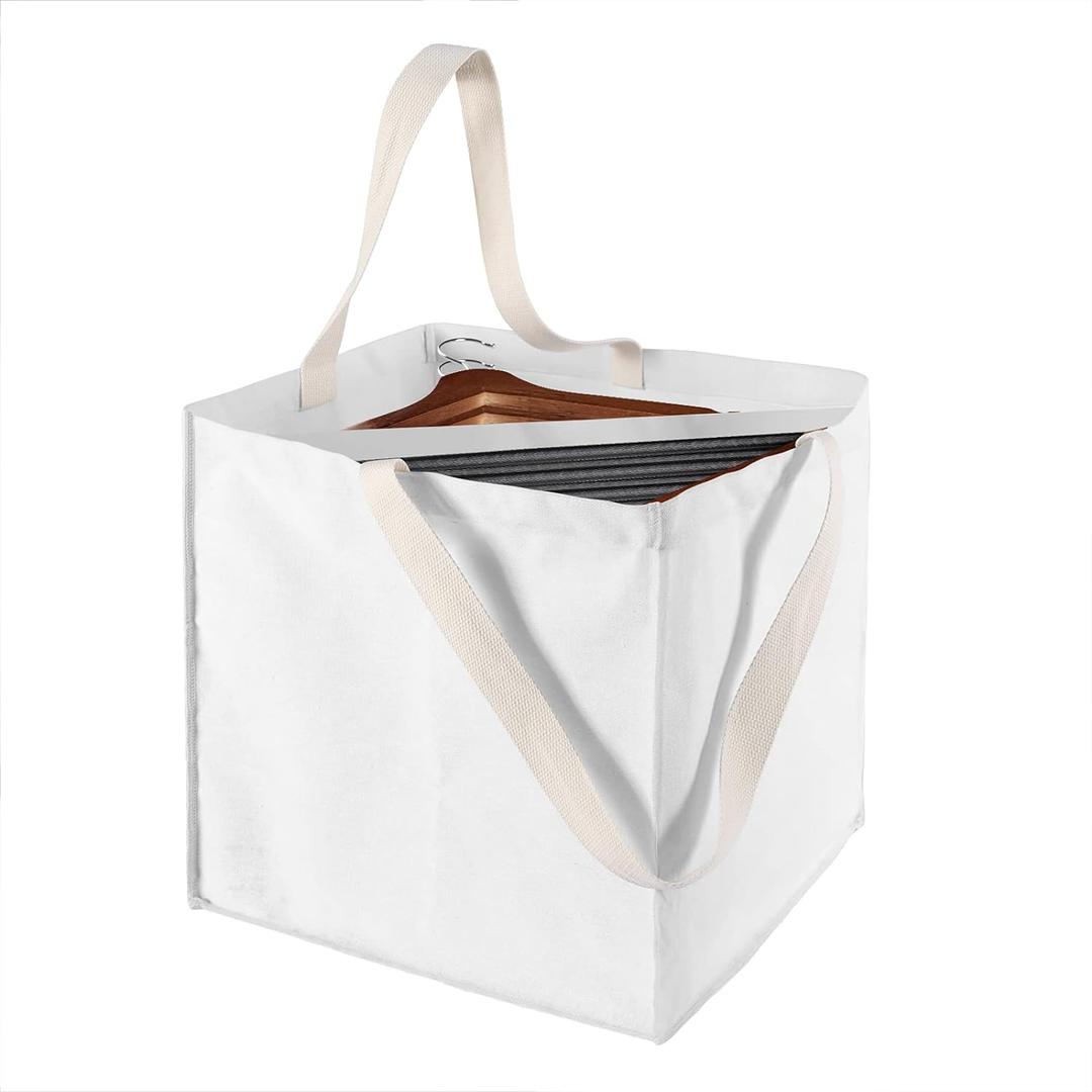 Clothes Hanger Organizer Holder for Space Saving, Fresheracc Hanger Triangle Storage Bag with Handles for Closet Tidier Laundry Rooms Wardrobe Drying Rack(Square)