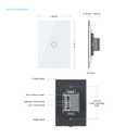 LIVOLO 1 Circle 1 Way Modern Electrical Light Switch Single Pole Wall Switch Touch Light Switch with Led Indicator,No Neutral Wire,White
