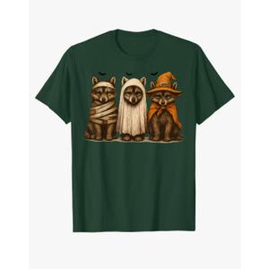 Retro Wolf Halloween Ghost Spooky Fall Vintage T-Shirt, M