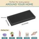 Silicone Countertop Tray  Small 7.8" Bathroom Vanity Organizer for Soap Dispenser, Lotion Bottles, Perfume, Candles, Keys  Shatterproof Sink Tray (Single - Small (7.8" x 3.9" x 0.8"), Black)