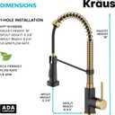 KRAUS Brushed Brass Matte Black Pull Down Kitchen Faucet KPF-1610BBMB
Two-tone mixed metal finish, heavy-duty metal body, ceramic cartridge, durable nylon water lines, ADA-compliant